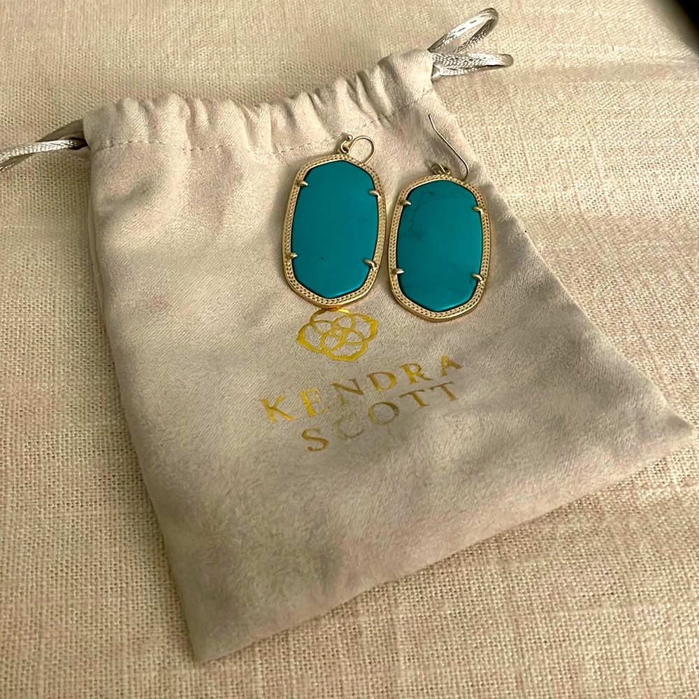 Kendra Scott Danielle Earrings in Gold Teal